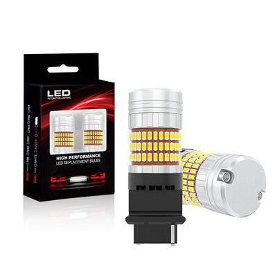 kaufen CANBUS LED-Glühlampen eingebauter Widerstand 3156 3157 3156K P27W T25 mit 3014 LED-Chips 27W 1000LM Weißer Bernstein für 12V-Schaltsignallicht online manufacture