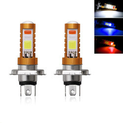 3 Farbe-PFEILER LED weißes blaues Rot Scheinwerfer-H4 H6 80W P15D BA20D