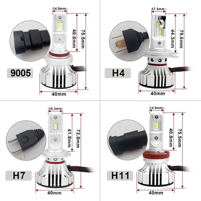 Automobil-LED Scheinwerfer-Fanless Scheinwerfer-Nebel-Licht F2 H4 H7 9005 9006