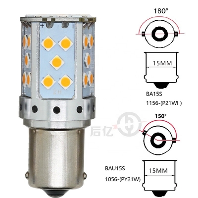 1156 3030 35SMD Canbus führten Höhepunkt-Blinker-Lampe 7440 T20 der Birnen-12V 10W