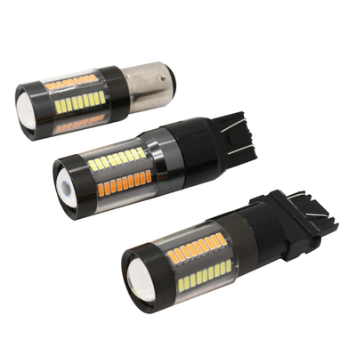 LED-Bremsblinker-Lichter 1157 Berg- und Talbahn 3157 7443 4014 weiße gelbe 12V der Doppelfarbe66smd