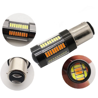 LED-Bremsblinker-Lichter 1157 Berg- und Talbahn 3157 7443 4014 weiße gelbe 12V der Doppelfarbe66smd