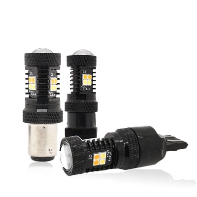 Doppelfarbweiße gelbe 12V Talbahn-LED Bremsblinker-Lichter 1157 3157 7443 3030 16SMD
