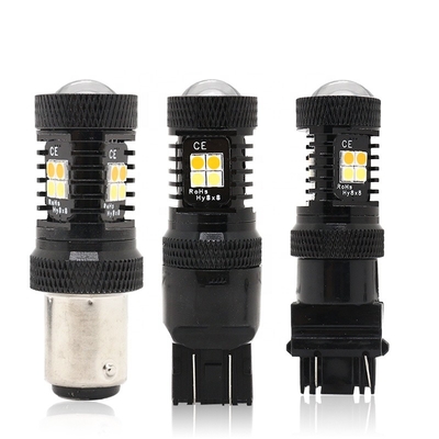 Doppelfarbweiße gelbe 12V Talbahn-LED Bremsblinker-Lichter 1157 3157 7443 3030 16SMD