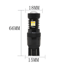 Doppelfarbweiße gelbe 12V Talbahn-LED Bremsblinker-Lichter 1157 3157 7443 3030 16SMD