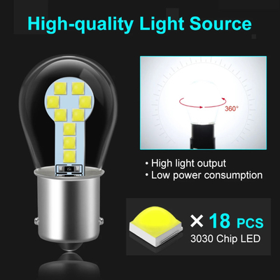 1156 Blinker-Lichter BA15S LED 1157 BAY15D LED Bremseinzeln/Doppelkontakt-Bajonett