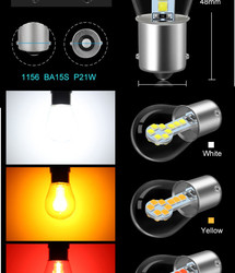 1156 Blinker-Lichter BA15S LED 1157 BAY15D LED Bremseinzeln/Doppelkontakt-Bajonett