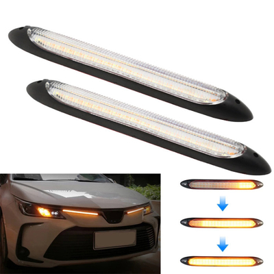2 des Farbaufeinander folgendes flexibles Auto-Scheinwerfer-LED Tageslaufen des Röhrenstreifen-DRL