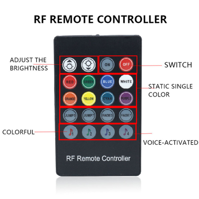 Bunter Sprachsteuerambiente-Auto-Scheinwerfer führte Streifen dekorativen Rf Rgb 5050