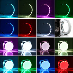 360 Grad RGB verzieren RingLED-Auto-Umgebungslichter, die Teufel Auto-Lichter mustert