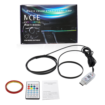 DC5V-12V RGB LED Auto Innenarchitektur Atmosphäre Licht Akryl APP Steuerung Versteckter Stil