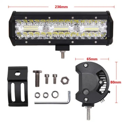 9 Zoll 180 Watt Doppelreihe LED-Leuchttaste Weiß / Bernstein Für Geländewagen