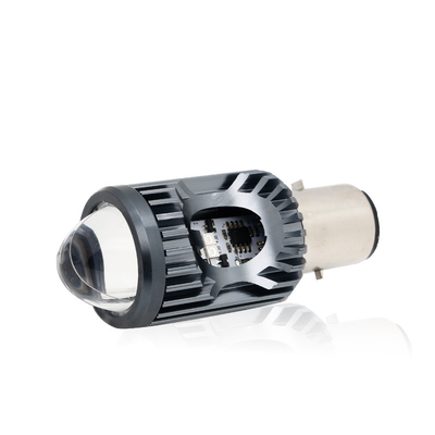 Mini Fahrlicht DRL Motorrad LED Scheinwerfer Glühbirne H4 H6 BA20D P15D Auto Auto Fisheye Projektor Objektiv Doppelfarbe