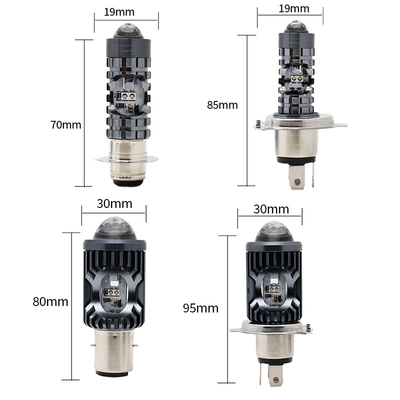 Mini Fahrlicht DRL Motorrad LED Scheinwerfer Glühbirne H4 H6 BA20D P15D Auto Auto Fisheye Projektor Objektiv Doppelfarbe
