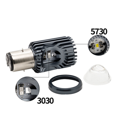 Mini Fahrlicht DRL Motorrad LED Scheinwerfer Glühbirne H4 H6 BA20D P15D Auto Auto Fisheye Projektor Objektiv Doppelfarbe