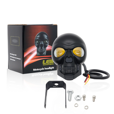 3 Zoll 40w Motorrad Schädel Scheinwerfer Außenlicht LED Mini Fahrlicht Doppelfarbe