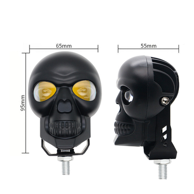 3 Zoll 40w Motorrad Schädel Scheinwerfer Außenlicht LED Mini Fahrlicht Doppelfarbe
