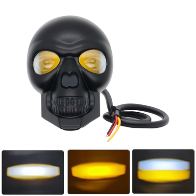 3 Zoll 40w Motorrad Schädel Scheinwerfer Außenlicht LED Mini Fahrlicht Doppelfarbe