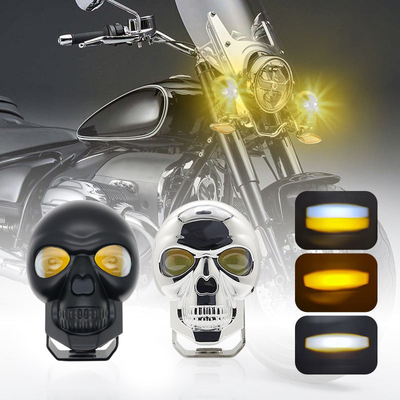 3 Zoll 40w Motorrad Schädel Scheinwerfer Außenlicht LED Mini Fahrlicht Doppelfarbe