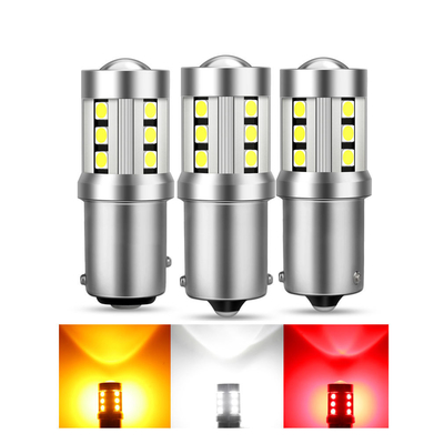 Universelle weiße LED-Auto-Bildwerfer1156 1157 3030 15SMD LED-Glühlampe Weiß gelb Canbus Kennzeichen Innenbereich Led