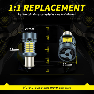 LED-Glühlampe mit Canbus 2016 120SMD T20 1156 1157 3156 3157 LED-Schaltsignal Bremsleuchten mit Lüfter-Autolampe