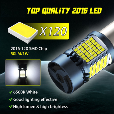 LED-Glühlampe mit Canbus 2016 120SMD T20 1156 1157 3156 3157 LED-Schaltsignal Bremsleuchten mit Lüfter-Autolampe