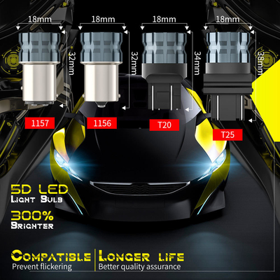 100% Canbus Bau15S Ba15S T25 1156 LED Glühbirne 900Lm 3030 Chips 6LED 12V Bremsdreh-Signalleuchten 6W