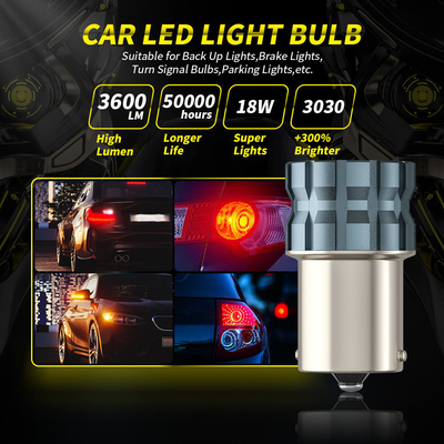 100% Canbus Bau15S Ba15S T25 1156 LED Glühbirne 900Lm 3030 Chips 6LED 12V Bremsdreh-Signalleuchten 6W