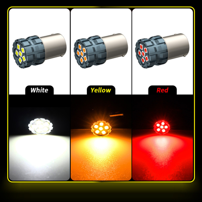 100% Canbus Bau15S Ba15S T25 1156 LED Glühbirne 900Lm 3030 Chips 6LED 12V Bremsdreh-Signalleuchten 6W