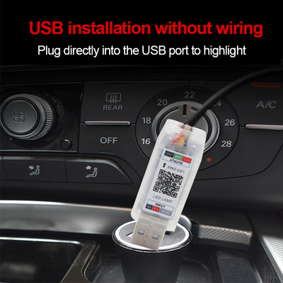 5V PVC-USB-LED-Streifenleuchten 110cm mit APP-Fernbedienung Mehrfachbeleuchtung für die Innenatmosphäre