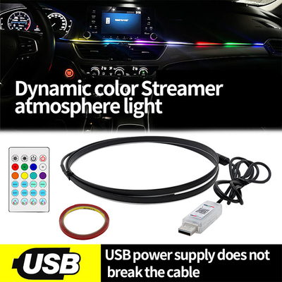 5V PVC-USB-LED-Streifenleuchten 110cm mit APP-Fernbedienung Mehrfachbeleuchtung für die Innenatmosphäre