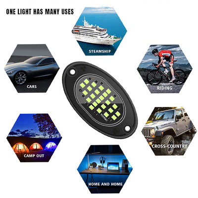 12V Wasserdichtes Fahrgestell Licht 2835 LED Einfarbiges Reinweiß 24 LED Felslicht Für Lkw Jeep ATV UTV Offroad Underglow