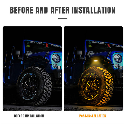 12V Wasserdichtes Fahrgestell Licht 2835 LED Einfarbiges Reinweiß 24 LED Felslicht Für Lkw Jeep ATV UTV Offroad Underglow