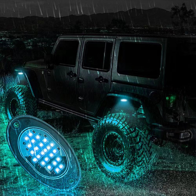12V Wasserdichtes Fahrgestell Licht 2835 LED Einfarbiges Reinweiß 24 LED Felslicht Für Lkw Jeep ATV UTV Offroad Underglow