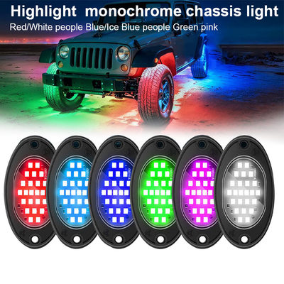 12V Wasserdichtes Fahrgestell Licht 2835 LED Einfarbiges Reinweiß 24 LED Felslicht Für Lkw Jeep ATV UTV Offroad Underglow
