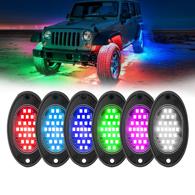 12V Wasserdichtes Fahrgestell Licht 2835 LED Einfarbiges Reinweiß 24 LED Felslicht Für Lkw Jeep ATV UTV Offroad Underglow