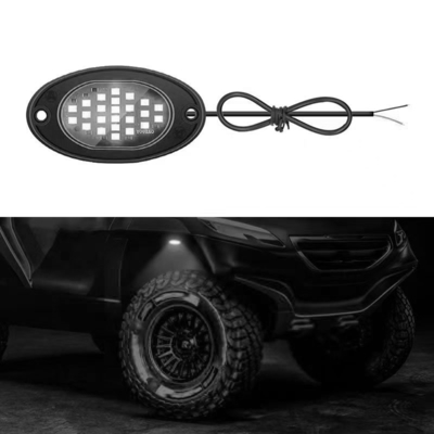 12V Wasserdichtes Fahrgestell Licht 2835 LED Einfarbiges Reinweiß 24 LED Felslicht Für Lkw Jeep ATV UTV Offroad Underglow