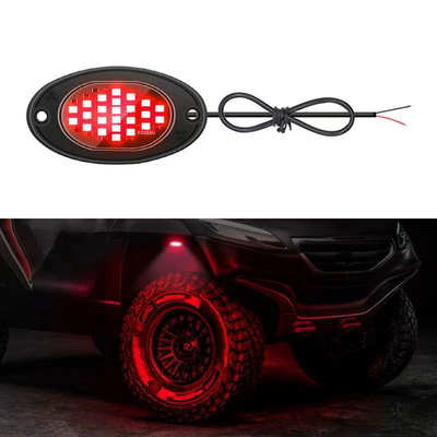 12V Wasserdichtes Fahrgestell Licht 2835 LED Einfarbiges Reinweiß 24 LED Felslicht Für Lkw Jeep ATV UTV Offroad Underglow