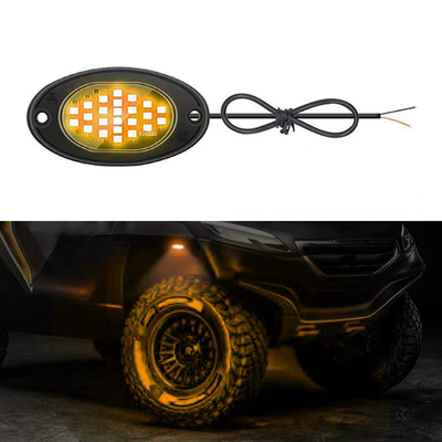 12V Wasserdichtes Fahrgestell Licht 2835 LED Einfarbiges Reinweiß 24 LED Felslicht Für Lkw Jeep ATV UTV Offroad Underglow