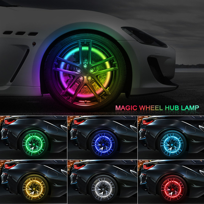RGB SMD 5050 LED-Streifen IP67 Wasserdicht LED-Autosrad Hub Farblicht RGB-Rad-Lichter für Felgen mit App Control