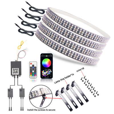 RGB SMD 5050 LED-Streifen IP67 Wasserdicht LED-Autosrad Hub Farblicht RGB-Rad-Lichter für Felgen mit App Control