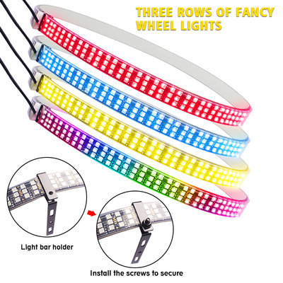 RGB SMD 5050 LED-Streifen IP67 Wasserdicht LED-Autosrad Hub Farblicht RGB-Rad-Lichter für Felgen mit App Control