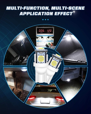 194 Automobil-LED-Glühlampen 6500K zwängen T10 SMD 5050 abbricht
