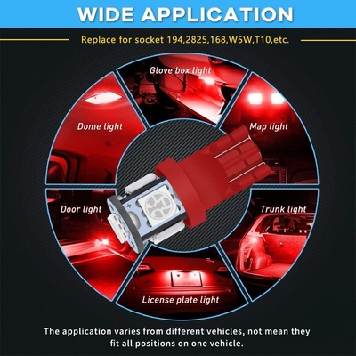 194 Automobil-LED-Glühlampen 6500K zwängen T10 SMD 5050 abbricht