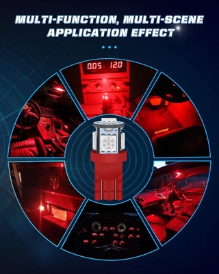 194 Automobil-LED-Glühlampen 6500K zwängen T10 SMD 5050 abbricht