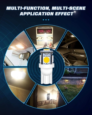 194 Automobil-LED-Glühlampen 6500K zwängen T10 SMD 5050 abbricht