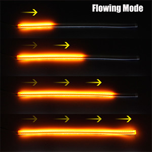 Flüssige Tagespositionslampen Stangen-Silikon Drl 45CM 17,7“ Röhrenstreifen Weiß-Amber Flexibles LED